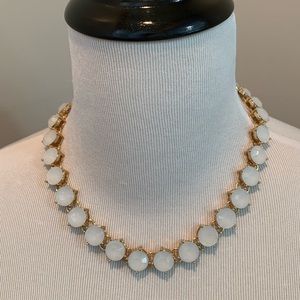White and Gold Statement Necklace